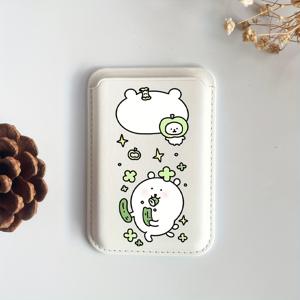 TEMU 귀여운 만화 강력 자석 카드 홀더, 부드러운 촉감, 스타일리시하고 내구성 좋음, PC 재질. 아이폰 및 기타 자석 카드 폰/케이스에 적합. 은행 카드, 신용 카드, 회원 카드 등 1-4장의 카드를 보관할 수 있습니다.