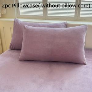 TEMU 겨울용 포근한 플란넬 플리스 베개 커버 2개 세트. 봉투형 잠금, 부드럽고 통기성이 좋으며 저자극성, 솔리드 색상으로 세탁기 사용 가능. 가정용으로 완벽하며 남녀 모두를 위한 이상적인 선물입니다.