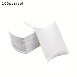 TEMU 100개 구색 베개형 박스, 소형 웨딩 선물 상자, 캔디 포장용 종이 상자