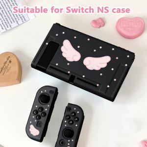 TEMU 닌텐도 스위치 케이스 호환 - 충격 방지 - 스크래치 방지 TPU 소프트 쉘 커버, 분리형 베이스 포함, 휴대용 보호 케이스, 닌텐도 스위치 게임 시스템 호환 (닌텐도 스위치 액세서리 호환)