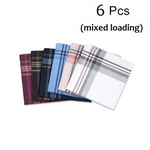 TEMU 6개 고품질 남성 비즈니스 스퀘어 체크 손수건, 포켓 에티켓 비브 (남성의 우아한 스타일 강조) - 웨딩 파티 비즈니스 캐주얼 손수건, 야외 스포츠용 대형 이벤트 선물 (14.09인치 x 14.09인치), 완벽한 아버지의 날 선물