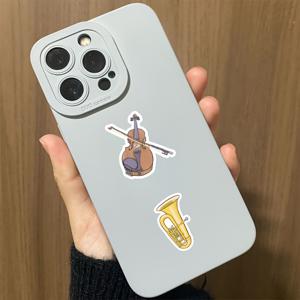 TEMU 음악 기악을 주제로 한 스티커 (, 피아노, 바이올린, 기타, 색소폰 디자인 포함). 크리스마스 파티 선물, 새해 축하, 선물, 생일 보상, 결혼식에 완벽합니다.