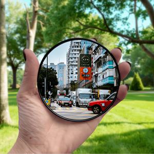 TEMU 휴대용 볼록경, 광각경, 사진용 소형 원형거울, 여행 애호가 및 야외 사진 촬영에 최적, 초경량 휴대용, 다용도 거울, 선물용으로 이상적