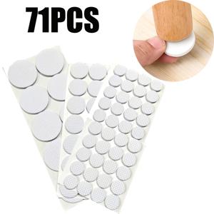 TEMU 71개 미끄럼 방지 가구 패드, 자가 접착식 가구 패드, 재단식 견목마루 스크래치 방지 바닥 보호매트, 의자, 테이블, 가전제품용 내구성 있는 미끄럼 방지 가구 패드로 손상 방지 및 바닥 보호, 의자 다리 바닥 보호매트, 테이블, 의자, 캐비닛, 문, TV 스탠드, 소파 등에 적합한 가정용 필수품