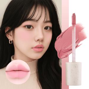 TEMU 올인원 무광 립스틱 립타투 누드립 입술컬러보정 베이스/블러셔/립스틱 묻어남없는 안지워지는틴트 추천 퓨어 핑크