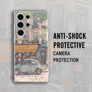 TEMU 휴대폰 케이스 - 레트로 스트리트 씬 패턴 S26ULTRA/S26PLUS 여름 생일 선물 내구성 미끄럼 방지 남성 여성 투명 휴대폰 케이스 (삼성 및 갤럭시 S6/S25 Ultra/S24 Ultra/S23 Ultra/A55/A54/A53/A52/A34/A33/A32/A25/A24/A23/A14/A13/A05S/A05/S20/용)