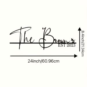 TEMU 1개 별 모양 커스텀 금속 이름 플라크 - 개인 맞춤형 분리 가능한 이니셜 벽 장식, 클래식 블랙 아이언 인테리어 소품, 결혼 선물, 기념일, 집들이 선물