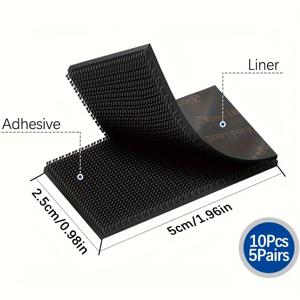 TEMU 산업용 버섯형 이중 잠금 패스너 10개입: 1인치 X 2인치 재사용 가능한 인터로킹 고강도 테이프, 접착 후크 잠금장치 포함, 실내외 사용 모두에 적합