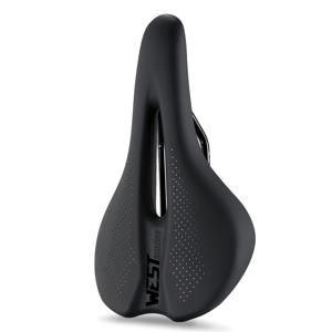 TEMU WEST BIKING 속이 빈 통기성 자전거 안장 편안한 자전거 안장 산악자전거 로드바이크용 남녀공용 성인 사이클링 시트 블랙 1개