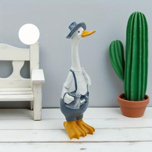 TEMU 귀여운 오리 피규어, 야외 정원 장식용, 파티오, 마당 및 가정 조경 예술에 적합합니다. 이 서 있는 오리 레진 조각은 높이 11.81인치이며, 잔디밭, 울타리, 연못 또는 공원에 완벽합니다.