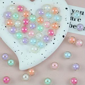 TEMU 15mm 50개 컬러 투명 라운드 스페이서 비즈, 미디엄 비즈, DIY 팔찌, 목걸이, 휴대폰 고리, 헤어 타이 액세서리용 대형 투명 라운드 루즈 비즈, 장식용 비즈