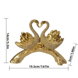 TEMU 화려한 골든 더블 스완 홈 데코 아이템: 우아한 디자인과 , 장미로 장식된 고급스러운 품격. 홈, 와인 캐비닛, 다이닝룸 장식에 완벽, 어버이날 또는 발렌타인데이 선물로 이상적