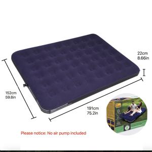 TEMU 휴대용 인플레이터블 매트리스, 접이식 플로킹 에어 매트. 캠핑, 하이킹 및 야외 활동, 가정 및 손님용. 성인용 싱글 및 더블 (에어 펌프 제외)