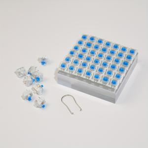 TEMU 실용적인 블루 스위치 기계식 키보드 DIY 핫스왑 가능 크로스 스템 50개/100개, 선명한 딸깍 소리, 사무실 및 게이밍용으로 이상적 - 키캡 풀러 포함