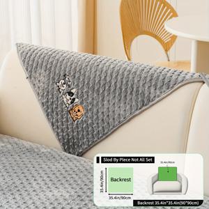 TEMU 1개 귀여운 자수 강아지 패턴 두꺼운 골든 브릭 벨벳 미끄럼방지 소파 쿠션 - 가을 & 겨울용, 반려동물 친화적, 세탁기 사용 가능, 1/2/3/4/5인용 & 모듈형 소파에 적합, 고품질 홈 데코 선물, 쉬운 설치, 내구성 강함