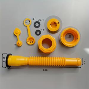 TEMU 내구성 있는 유럽 및 미국 시리즈용 가솔린 탱크 노즐 8pcs 세트 - 대부분의 3.79/7.57/18.93/37.85리터 연료 탱크에 적합, 두꺼운 캡 개스킷으로 쉬운 주유 가능. 육각 너트 미끄럼 방지 캡 플라스틱 플러그 클립 타입 마우스 커버