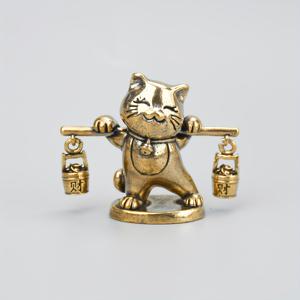 TEMU 수집용 피규어, 빈티지 황동 고양이 데스크탑 장식품, 장식용 수집품, 생일 선물로 완벽, 사무실 선반 및 데스크탑 컴퓨터 장식, 장면 장식에도 적합