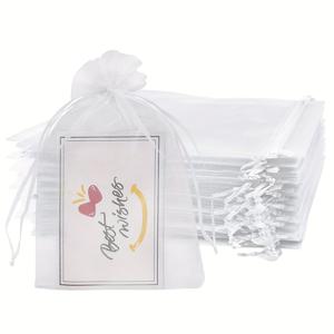 TEMU 15개 대형 화이트 오간자 백, 단색 10x14인치 투명 오간자 선물 가방, 주얼리 백, 파티, 웨딩, 캔디 자르 샘플 디스플레이 백, 크리스마스, 할로윈, 결혼식, 파티, 생일, 포장용 가방, 선물용 가방