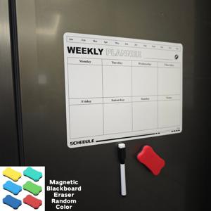 TEMU 1세트 'WEEKLY PLANNER' 자석 냉장고 달력 + 자석 화이트보드 마커 + 자석 지우개 세트, 냉장고 표면 부착 가능한 쉬운 보관 및 사용 - 월간 및 주간 계획 작성 공간, 재사용 가능한 주방 계획 화이트보드, 일정 관리, 알림, 쇼핑 리스트에 이상적, 기능적 디자인 | 자석 기능
