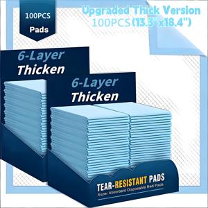 TEMU 100개입 일회용 펫 매트, 실외용 고양이와 강아지용. 일회용 두꺼운 펫 트레이닝 매트, 강아지, 고양이, 햄스터, 토끼에 적합. 초흡수 및 빠른 건조, 방수 기능의 두꺼운 패딩 화장실 매트