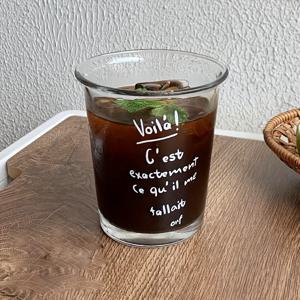 TEMU 프랑스 명언 세련된 유리컵