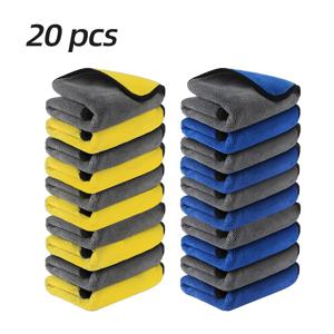 TEMU 차량 청소용 퀵 드라이, 흡수성, 내구성 우수 초극세사 타월 20개입. 디테일링에 적합하며 얼룩 제거 기능이 있습니다. 고밀도 코랄 플리스 소재로 제작되었으며 세척이 용이하며 빠른 건조 및 흡수성을 위해 디자인되었습니다.