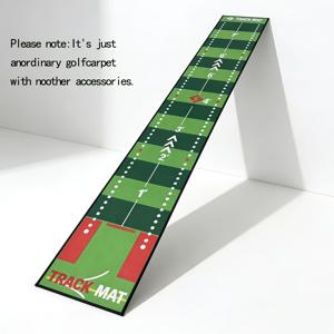 TEMU 1개 골프 투 스피드 퍼터 연습 매트 | 미끄럼 방지 받침대가 있는 녹색 표면, 실내/실외 범용, 휴대용 디자인으로 쉽게 접을 수 있음, 가정, 사무실 또는 여행에 적합, 멀티플레이어 게임, 모든 수준에 적합, 컴팩트한 보관, 부드러운 롤링