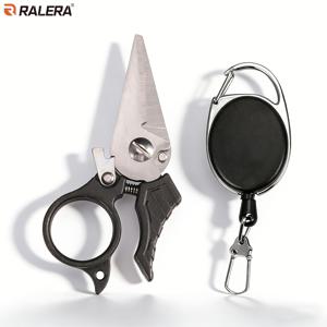 TEMU RALERA 미니 플라이 낚시 가위 (잠금 디자인), 스테인리스 스틸 플라이 낚시 가위 세트, 휴대하기 쉬운 접이식 버클이 있는 경량, 라인 커터 및 낚싯줄 가위, 낚시 장소용 비상용품, 낚시꾼을 위한 휴대용 가젯