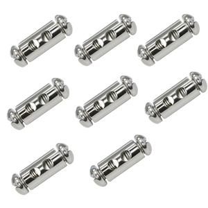 TEMU 8개 금속 와이어 로프 클립 세트. 고정형 디자인, 조절 가능한 자동 잠금 케이블 잠금장치 및 엔드 스크류가 특징이며, 이중 구멍으로 설계되어 3mm/0.12인치 리드에 적합합니다. 캠핑 및 야외 활동에 적합합니다.