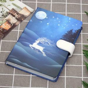 TEMU 엘크 컬러 페이지 북, 자석 버클 북 하드사이드 하드커버 북 A5 사이즈 112매 손수록 장부 저널 북