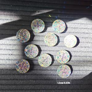 TEMU 30개 반짝이는 헤드 핀 - 홈, 오피스 및 교실용 라운드 장식용 핀, 무지개 빛깔의 면 처리 디자인 ABS 레진