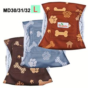 TEMU 3개입 재사용 가능한 남성 강아지 기저귀, 세탁 가능한 배꼽 랩, 흡수력 좋은 누수 방지 강아지 소변패드, 강아지 위생 팬츠