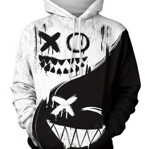 TEMU 남성용 스타일리시 후드 스웨트셔츠 (봄/가을)