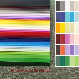 TEMU 30장 오베스타 A4 카드스톡 - 크리컷 기계, 카드 만들기, 스크랩북 & DIY 공예에 적합한 30색 매트 종이 - 30장 팩 (30색 팩) 230 GSM 두꺼운 종이로 공예 및 사무용