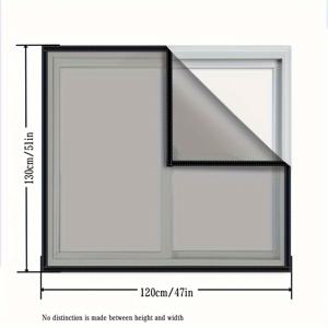 TEMU 1개 자가 접착식 무형 스크린 메쉬, 설치 간편한 셀프 어셈블리 타입, 구멍 뚫지 않고도 사용 가능한 방충망, 모기 및 벌레 방지, 고양이 긁힘 방지 거미줄, 거실·주방·침실 등 창문용