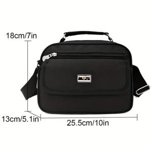 TEMU 남성용 옥스포드 천 크로스바디 백, 대용량 숄더백, 오버사이즈 휴대용 공구 가방 (다중 포켓), 내구성