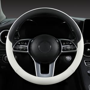 TEMU 모든 계절용 범용 합성 가죽 자동차 스티어링 휠 커버
