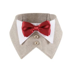 TEMU 파티 및 결혼식에 적합한 애완동물 보우 타이 스카프, 강아지 및 고양이에게 적합, 강아지 이브닝 드레스를 위한 공식 액세서리