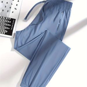 TEMU 여성용 여름 경량 아이스 섬유 원단 스포츠 긴 바지 1개, 얇은 袖단 캐주얼 팬츠, 달리기, 사이클링, 야외 하이킹용