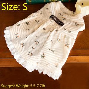 TEMU 고양이와 강아지에게 적합한 와플 패턴 자수 애완 동물 조끼 드레스, 모든 계절에 완벽