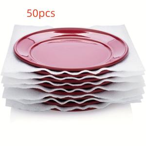 TEMU 50/100개의 폼 포장 쿠션 시트: 이사 박스에 안전하게 그릇, 유리, 접시 및 파손 위험 물품 포장하기 (화이트)