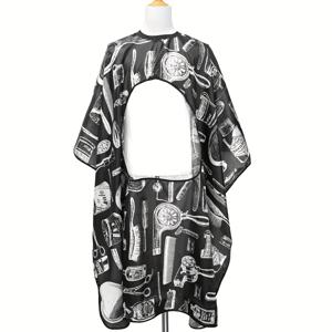 TEMU 전문가용 살롱 헤어컷 케이프 - 투명 뷰잉 윈도우, 조절 가능한 클로저, 고품질 헤어드레싱 가운 (스타일리스트 및 가정용)