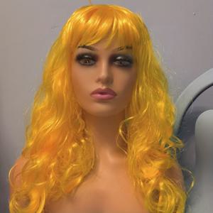 TEMU 유럽 및 미국 패션 컬러 빅 웨이브 가발 | 여성용 곱슬 바디 웨이브 코끼리 가발, 댄스 및 메이크업 소품, 탄성 캡, 축제 테마