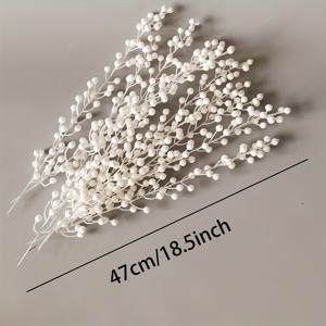 TEMU 진주색 딸기 모양 10개, 크리스마스 트리 및 화환 장식, 장식용 꽃, 새해 공예품, 야외 파티 장면 연출