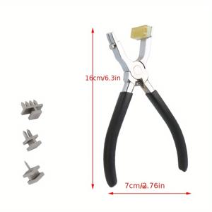 TEMU 1개 가죽 공예 구멍 펀치 키트 - 저소음 핸드 플라이어, 벨트, 스트랩, 안장, 신발, 가죽 프로젝트용 금속 톱니 펀치 도구