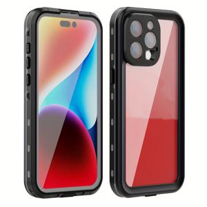 TEMU 아이폰 13/14/15/16 프로맥스 플러스 프로용 고품질 360도 완전 밀봉 방진 낙하 방지 눈 방지 랜야드형 스노우 스트랩 스트랩 포함 IP68 휴대폰 케이스