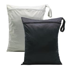 TEMU 여행용 넉넉한 세탁망 2개 세트, 젖은 수영복 및 헬스복 세탁에 적합, 수영 또는 요가 후 더러운 의류를 위한 디자인 (단색 블랙)