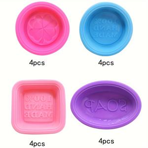 TEMU 수제 비누 & 캔들용 16개 실리콘 몰드 세트 - 비스틱, 쉬운 탈형 공예 도구