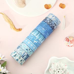 TEMU 크리스마스와 겨울 테마의 와시 테이프 10롤/박스, 사진 앨범 DIY 장식, 폰 케이스 콜라주 핸드북 테이프, 완벽한 휴일 장식 소품