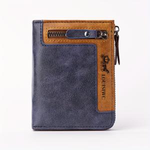 TEMU 1개 남성용 숏 지갑 - 스타일리시한 멀티펑션 PU 가죽 지퍼 지갑 - 내구성, 컴팩트 & 안전, 그를 위한 이상적인 선물 선택